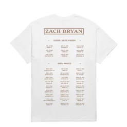 Zach Bryan Bucking Bronco Tour Tee White
